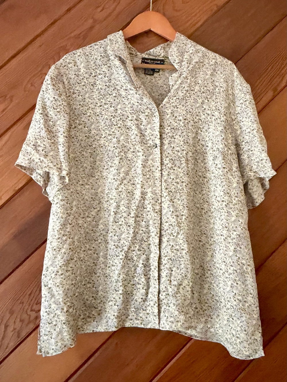 Vintage Due Per Due Bloomingdale’s 18W 100% Silk Floral Blouse